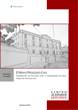 O Novo Processo Civil - Centro de Estudos Judiciários