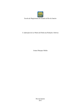 A Aplica&ccedil;&atilde;o da Lei Maria da Penha nas Rela&ccedil;&otilde;es Afetivas