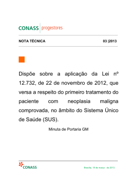 Disp&otilde;e sobre a aplica&ccedil;&atilde;o da Lei n&ordm; 12.732, de 22 de