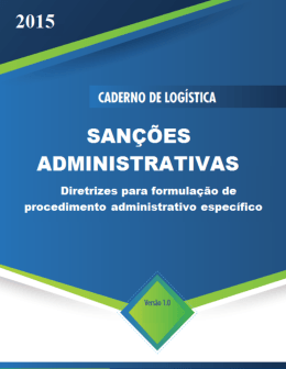 Sanções Administrativas - Diretrizes para formulação de