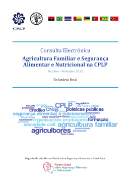 F&oacute;rum sobre Agricultura Familiar e Seguran&ccedil;a Alimentar na CPLP