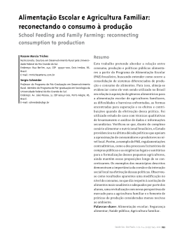 Alimenta&ccedil;&atilde;o Escolar e Agricultura Familiar