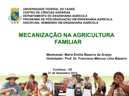 mecanização na agricultura familiar - Programa de Pós