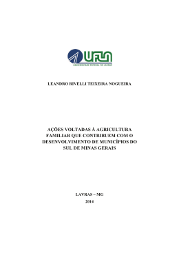 a&ccedil;&otilde;es voltadas &agrave; agricultura familiar que contribuem com o