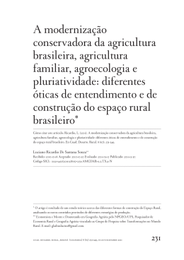 A moderniza&ccedil;&atilde;o conservadora da agricultura