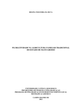 pluriatividade na agricultura familiar tradicional do estado