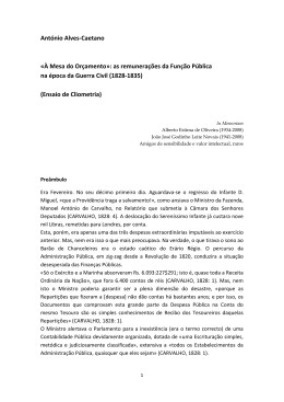 Ant&oacute;nio Alves-Caetano &laquo;&Agrave; Mesa do Or&ccedil;amento&raquo;: as remunera&ccedil;&otilde;es