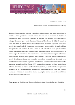 HIST&Oacute;RIA E MEM&Oacute;RIA: A ARTE DE HUMBERTO