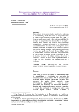154 Ant&ocirc;nio Emilio Morga M&ocirc;nica Maria Lopes Lage Resumen Este