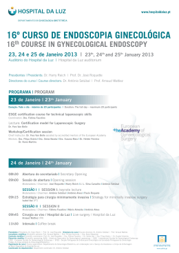 16&ordm; CURSO DE ENDOSCOPIA GINECOL&Oacute;GICA