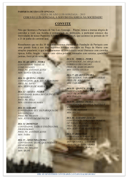 Programa&ccedil;&atilde;o - Arquidiocese de Fortaleza