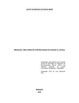 judith aparecida de souza bed&ecirc; media&ccedil;&atilde;o