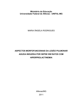 aspectos morfofuncionais da les&atilde;o pulmonar aguda - Unifal-MG