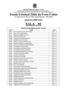 Ensalamento VILHENA - Escola Zilda da Frota Uchoa