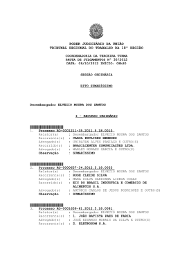PODER JUDICIÁRIO DA UNIÃO TRIBUNAL REGIONAL DO