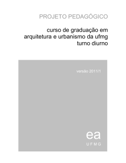 Projeto pedagógico - Universidade Federal de Minas Gerais