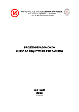 PROJETO PEDAG&Oacute;GICO DO CURSO DE