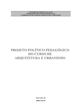 Projeto Político Pedagógico - Universidade Federal do Amapá