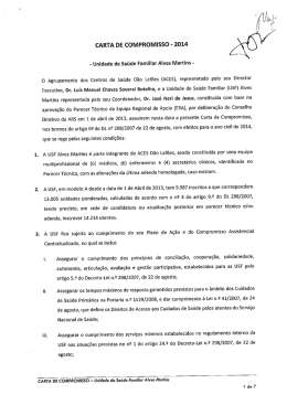 carta de compromisso - 2014 - Administração Regional de Saúde
