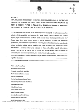 acta n.&deg; 2 acta do j&uacute;ri do procedimento concursal comum na