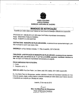 T MANDADO DE NOTIFICA&Ccedil;&Atilde;O