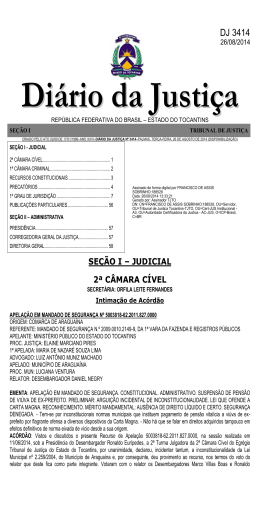 DJ 3414 - Tribunal de Justi&ccedil;a do Estado do Tocantins