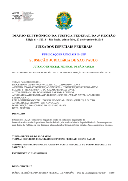 diário eletrônico da justiça federal da 3ª região juizados especiais