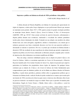 Imprensa e pol&iacute;tica em Itabuna na d&eacute;cada de 1920