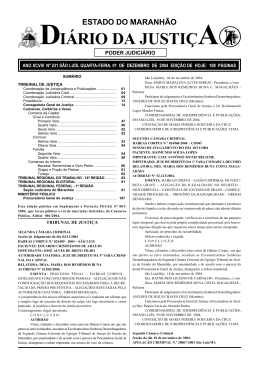 DI&Aacute;RIO DA JUSTI&Ccedil;A