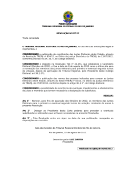 PODER JUDICI&Aacute;RIO TRIBUNAL REGIONAL ELEITORAL - TRE-RJ