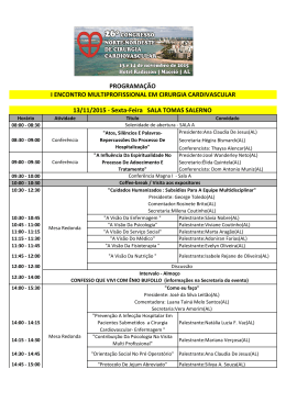 programa encontro multiprofissional em cirurgia cardiovascular