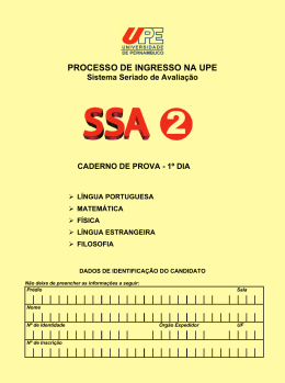 Provas UPE SSA2 - 2013 - DIA 1