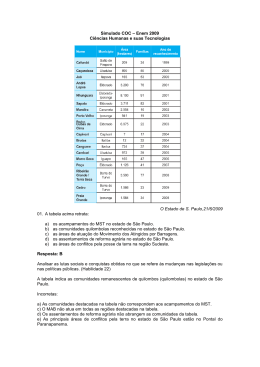 Simulado COC &ndash; Enem 2009 Ci&ecirc;ncias Humanas e suas