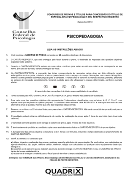 Prova de Psicopedagogia