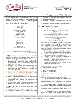 Filosofia Isaquel Silva II MVA Limoeiro, 17/05/2012 *Respostas