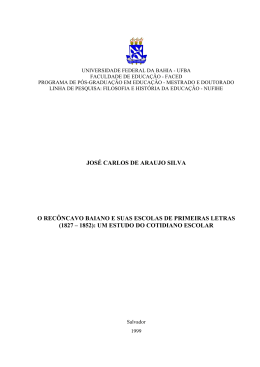 JOS&Eacute; CARLOS DE ARAUJO SILVA O REC&Ocirc;NCAVO