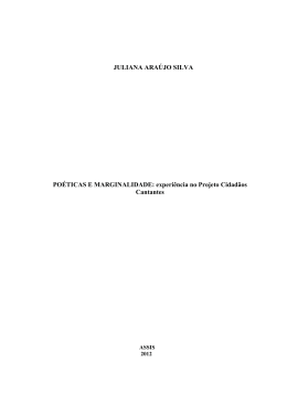 JULIANA ARA&Uacute;JO SILVA PO&Eacute;TICAS E MARGINALIDADE