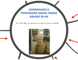HOMENAGEM A PROFESSORA MARIA TERESA ARAUJO SILVA