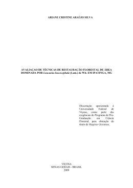 ARIANE CRISTINE ARA&Uacute;JO SILVA AVALIA&Ccedil;AO DE T&Eacute;CNICAS DE