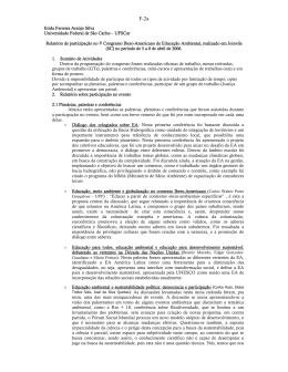 Erida Ferreira Ara&uacute;jo Silva Universidade Federal de S&atilde;o Carlos