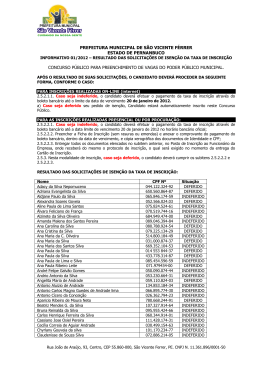 Informativo 001