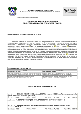 Ata de Pregão Presencial