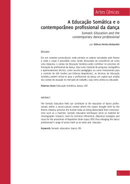 A Educa&ccedil;&atilde;o Som&aacute;tica e 0 contempor&acirc;neo profissional da