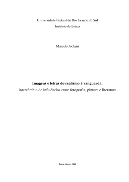 Imagens e letras do realismo &agrave; vanguarda: interc&acirc;mbio de