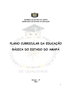 PLANO CURRICULAR DA EDUCAÇÃO BÁSICA DO