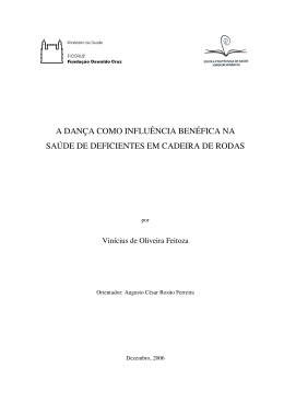a dan&ccedil;a como influ&ecirc;ncia ben&eacute;fica na sa&uacute;de de deficientes em