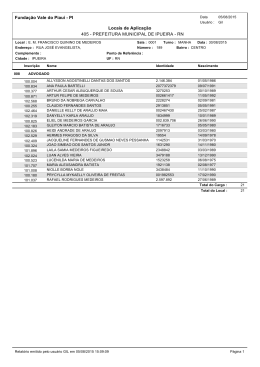 Funda&ccedil;&atilde;o Vale do Piau&iacute; - PI 405 - PREFEITURA
