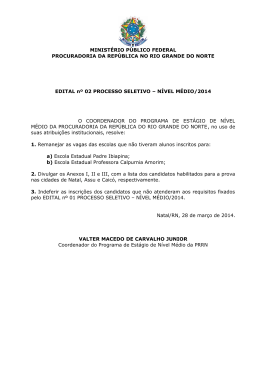 Edital 02 - Procuradoria da Rep&uacute;blica no Rio Grande do Norte