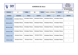 HORÁRIOS DE AULA - Medicina (Uninassau)