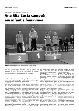 Ana Rita Costa campe   em infantis femininos